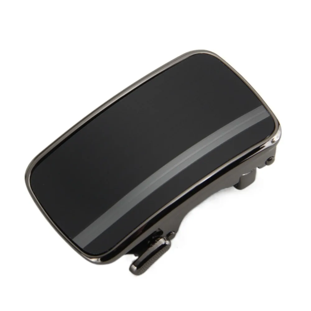 الكلاسيكية سبيكة واسعة حزام مشبك أسود 3.5 سنتيمتر الرجال سبيكة حزام مشبك الملمس دائم حزام التلقائي أبازيم الخصر الختم #1