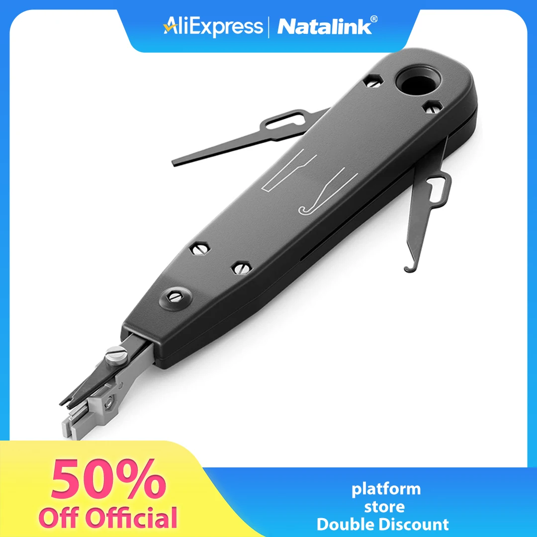 

Natalink Punch Down Tool, Multifunction Krone Type IDC/Network Wire Cat5 Cat6 & Telephone Impact Terminal Insertion Tools