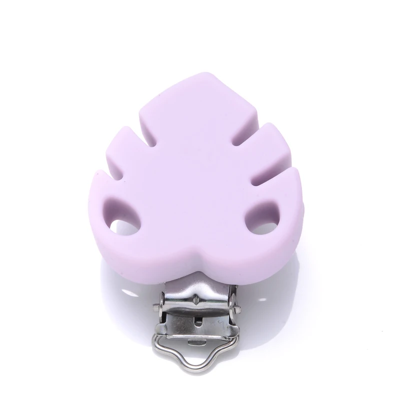 1Pc Fiori Foglia Clip per ciuccio in silicone Silicone per uso alimentare FAI DA TE Massaggiagengive per bambini Succhietto Catena per capezzoli Giocattolo da masticare Clip per ciuccio