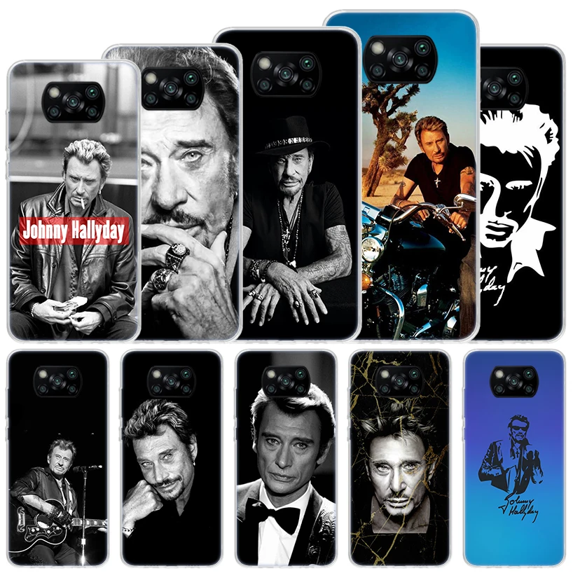 Johnny Hallyday Music Soft Case For Xiaomi Poco X6 X5 X4 X3 Nfc F6 F5 Pro Phone Cover F4 Gt F3 F2 F1 M5S M4 M3 M5 Funda Coque X3