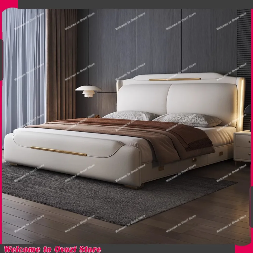 

Storage Frames Beds Waterproof Drawers Aesthetic Multifunctional Headboards Bed Hotel Lounge Camas De Dormitorio Furnitures