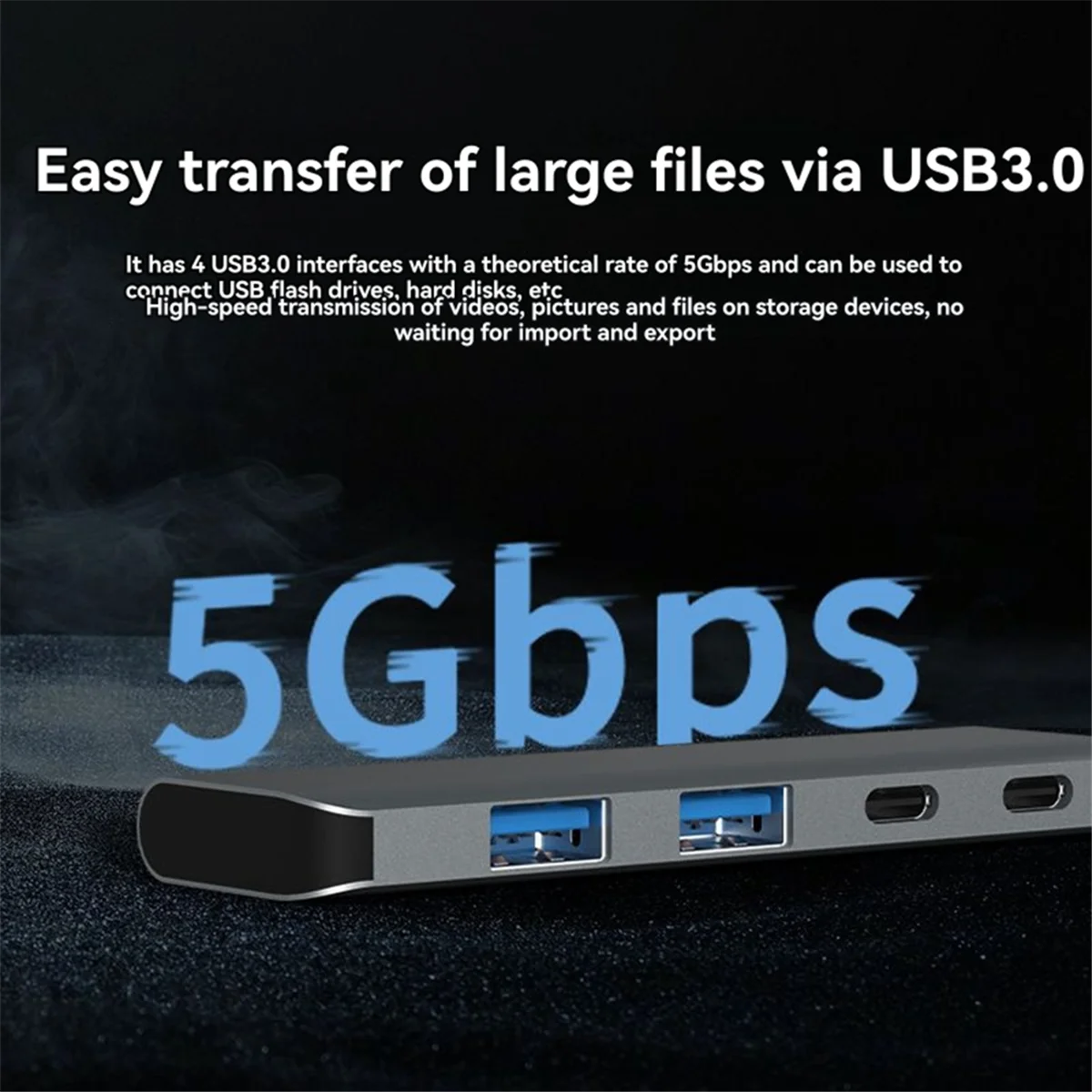 슈퍼 핫 듀얼 포트 USB 3.0 허브 확장 도크 타입-C에서 4포트 허브로