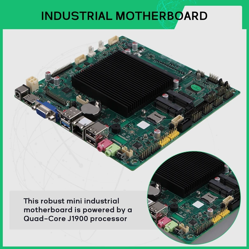 Carte Mère Industrielle J1900 avec Réseau Touristique Gigabit, 6 Ports Série COM, Machine de Contrôle spatirée X86