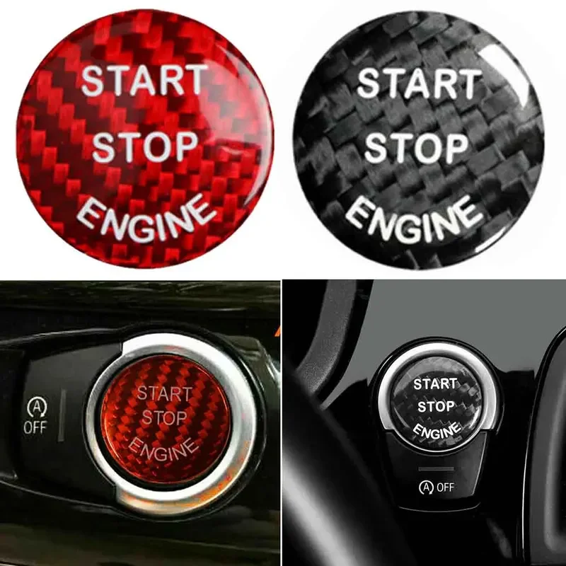 

Carbon Car Sticker Trim Keyless Start Button Cover For BMW F-Chassis 1 2 3 4 5 6 Series X1 X3 X4 X5 X6 F10 F11 F20 F30 G30 G11