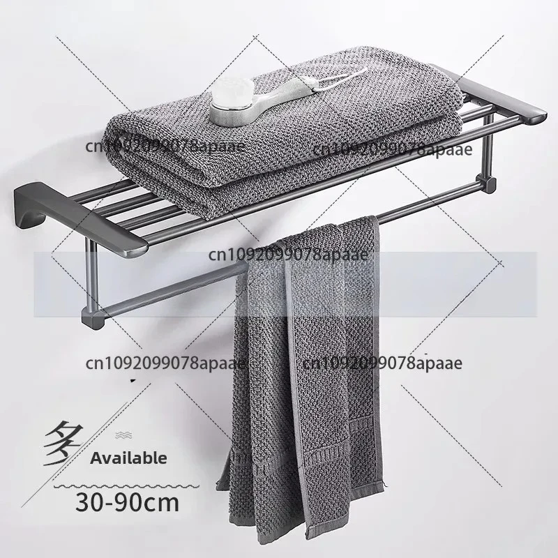 

Вешалка для полотенец из нержавеющей стали без перфорации, легкий роскошный настенный держатель для полотенец для ванной комнаты