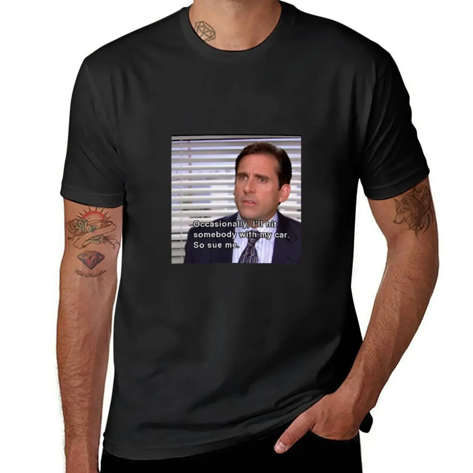 The Office Quote- Michaels Flaws T-Shirt rapper graphic tees blacks Aesthetic clothing men t shirt