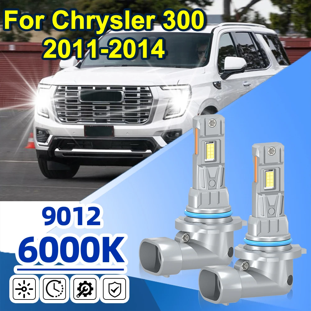 

For Chrysler 300 2011-2014 9012 LED Headlight Super Bright Bulbs White 20000LM High/Low Beam HIR2