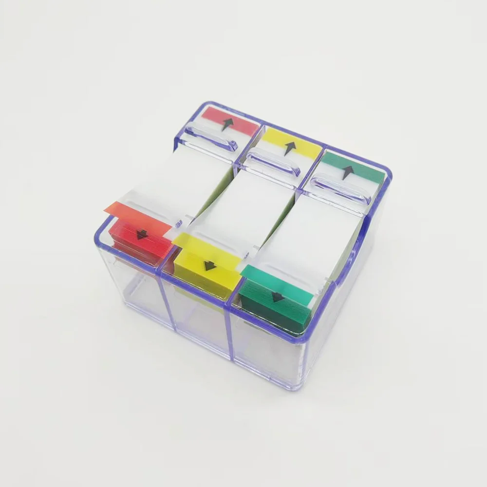 900 Sheet Colorful Transparent Index Tabs Sticky Note Flag printing arrow with pop up transparrant dispenser for Office & Study