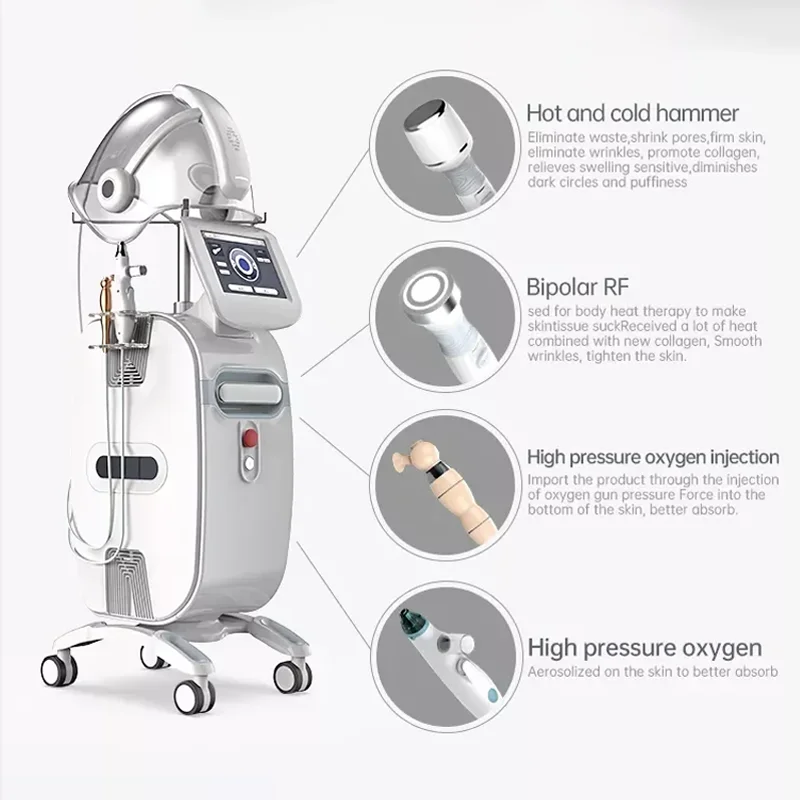 5 in 1 attrezzatura per la rivitalizzazione del viso maschera per l'ossigeno Lifting del viso ringiovanimento della pelle rassodante strumento per salone di bellezza rassodante