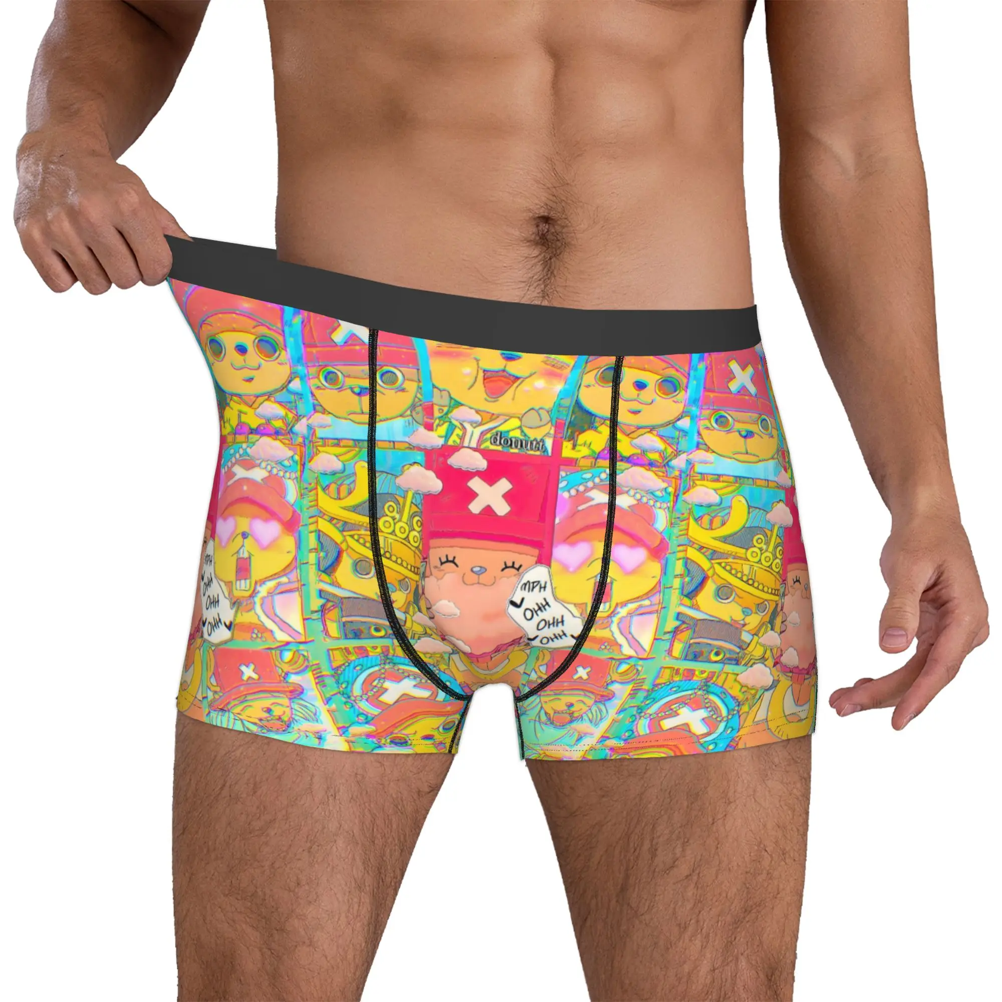 

Customized Male Novelty Chopper Mangas Japan Underwear Classical Boxer Briefs Breathable Shorts Panties Underpants