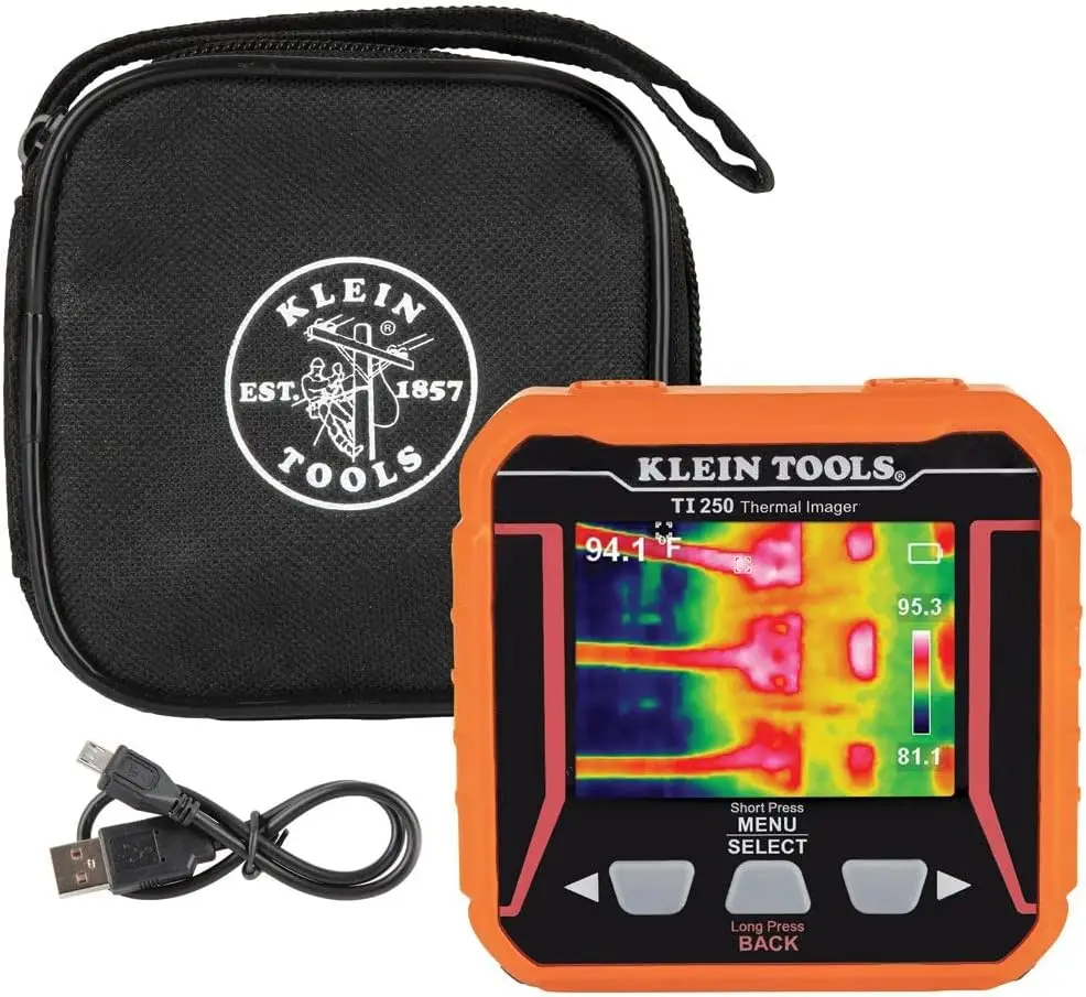 Rechargeable Thermal Imaging Camera, Camera Displays Over 10,000 Pixels with 3 Color Palettes, High / Low Temp