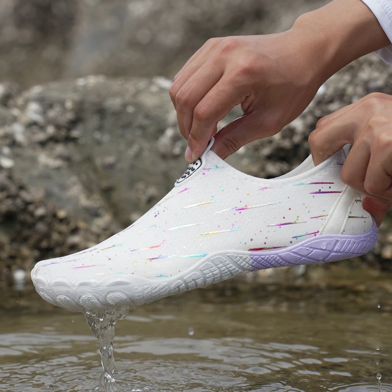 Summer Quick-drying Beach Water Shoes for Women Seaside Beach Sock Barefoot Aqua Shoes Slip on Breathable Gym Yoga Sneakers