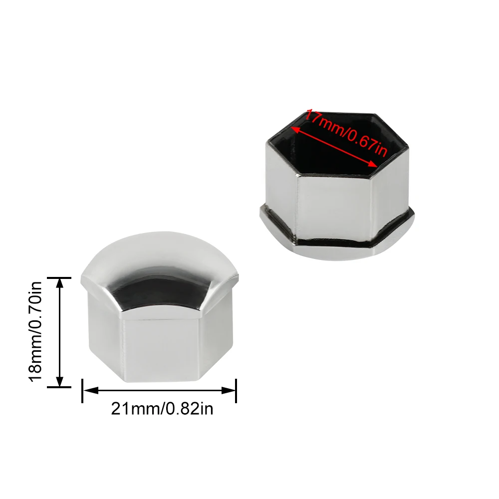 17mm Car Wheel Nut Caps Bolt Covers Universal for BMW for VW for Audi for Fiat for Ford for Opel for Nissan for SEAT for Skoda view 5