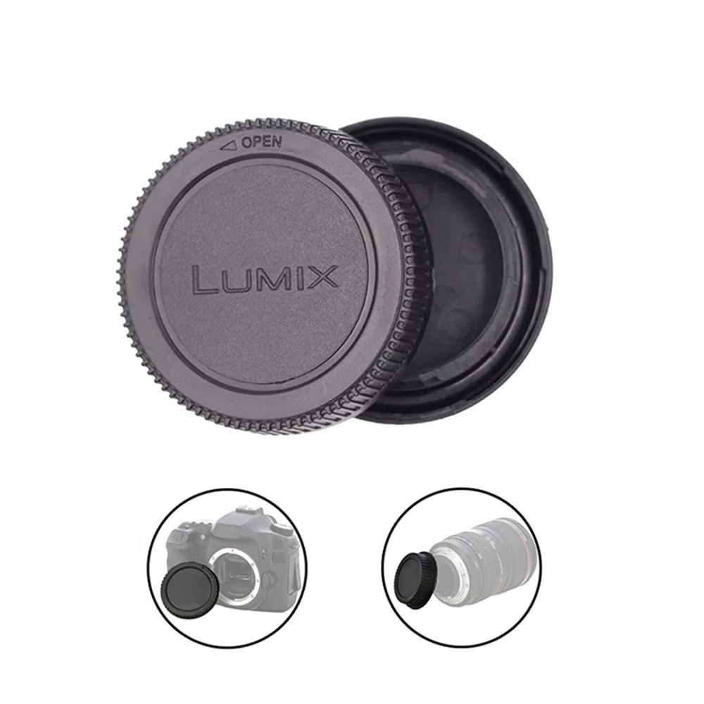 Rear Lens Cap Cover+Camera Front Body Cap for Panasonic Olympus Lumix Micro M4/3 M43 MFT GH3 GH4 G6 G7 G9 GX1 GX7 GX8 GX80 GX85