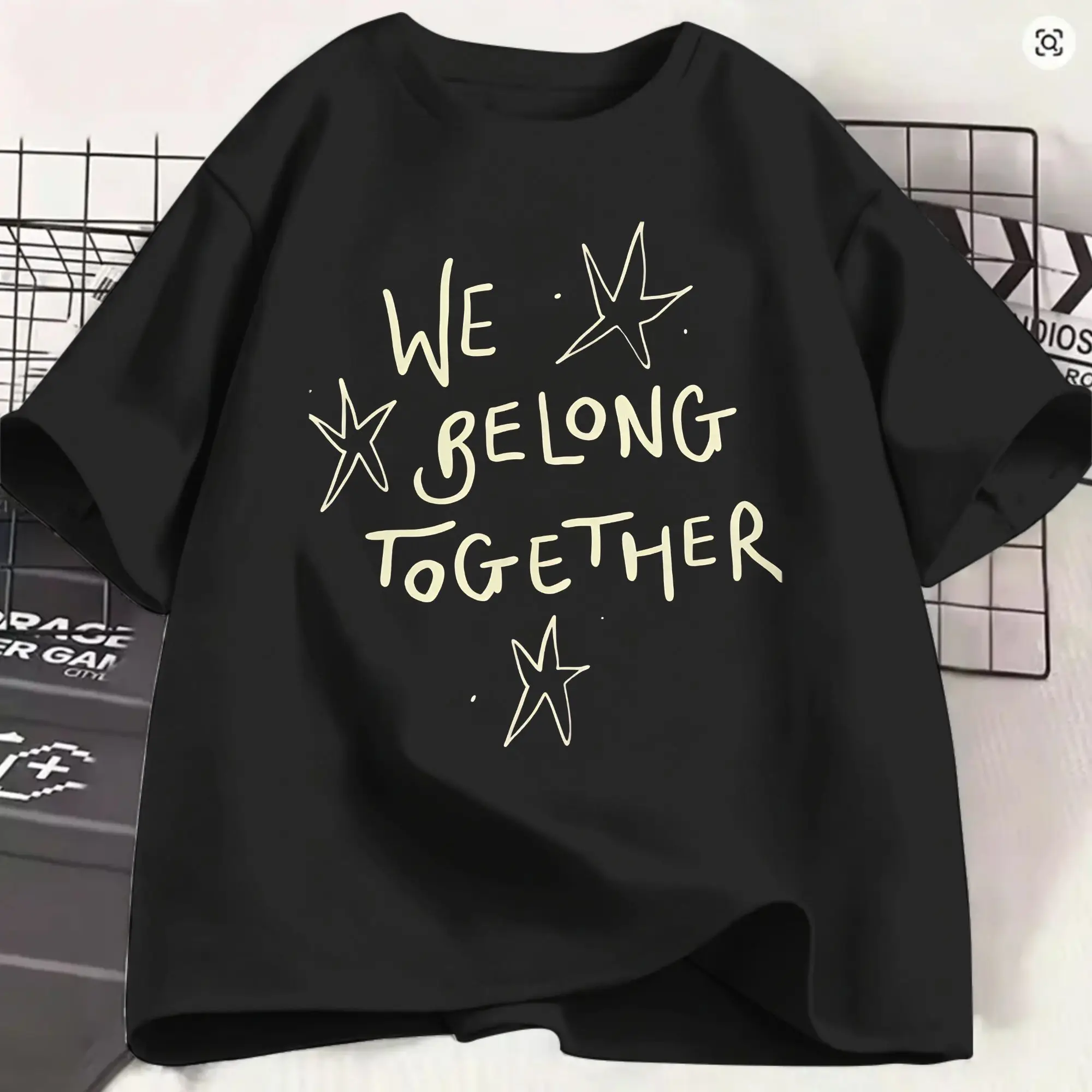 Oversized T-Shirt Summer Harrys Styles We Belong Together Hipster T-Shirts  100% Cotton Tee Shirt for Men Aesthetic Big Size