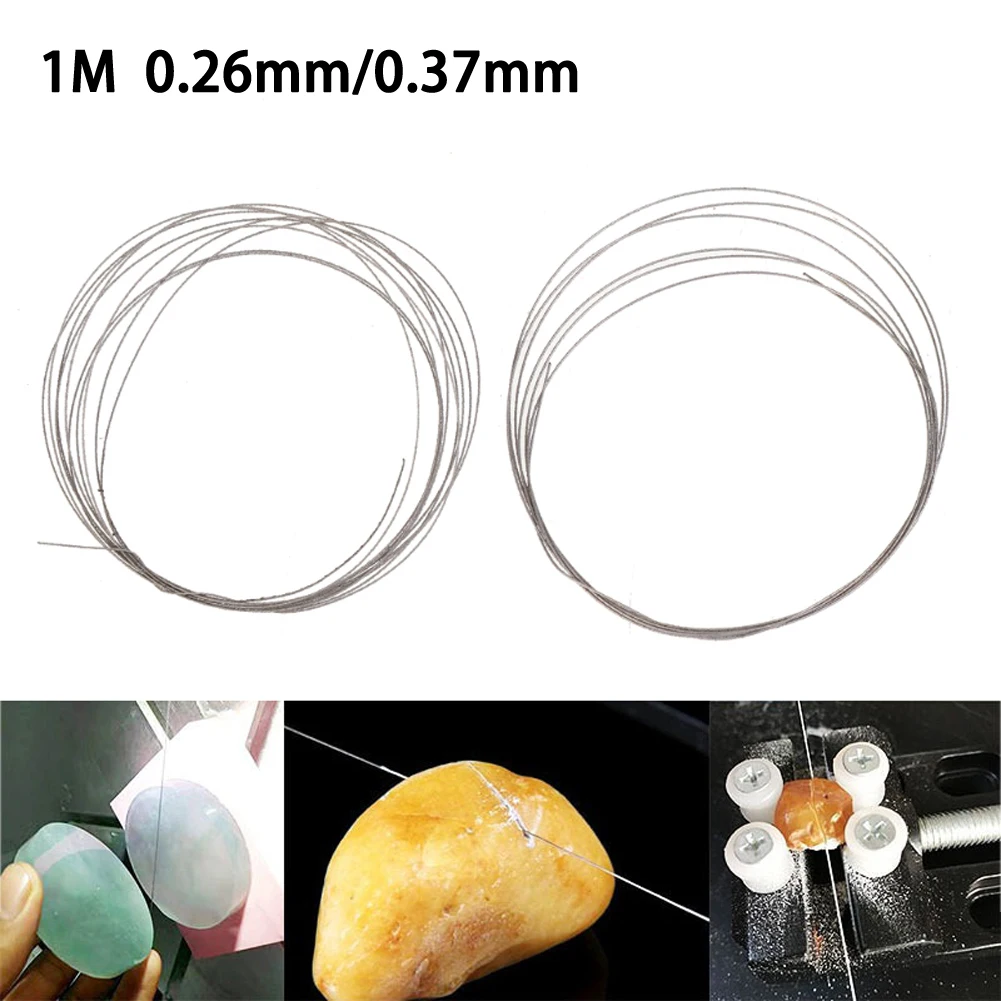 

1M 0.26 0.37mm Emery Cutting Wire Saw Blades For Jade Glass Rock Wood Ceramic Jewelry DIY Cutting Hand Tools ﻿