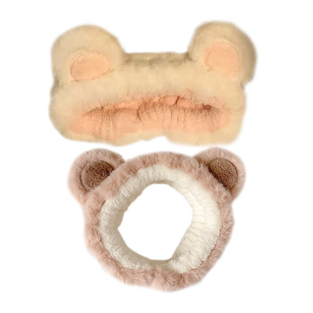 Skin Care Headband Plush Reusable Hair Hoop Makeup Flannel Shower Women's Ribbon