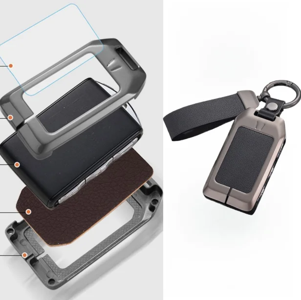 

Car Key Organization Car Key Cover Stylish Key Accessory As Shown In The Figure Cowhide Leather Durability Against Scratches