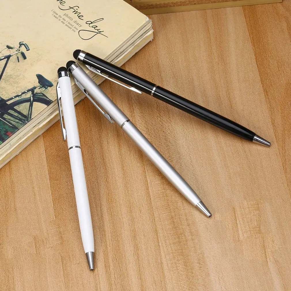 2 in 1 Multifunction Fine Point Round Thin Tip Touch Screen Pen Capacitive Stylus Pen For Smart Phone Tablet For Phone