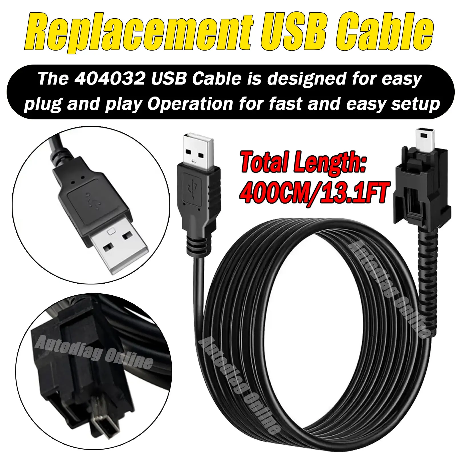 Picture 3: USB Replacement Cable for Nexiq USB Link 2 3 Locking USB Connect Fit for Cummins Inline 7 with Standard USB Port USB Link Cable