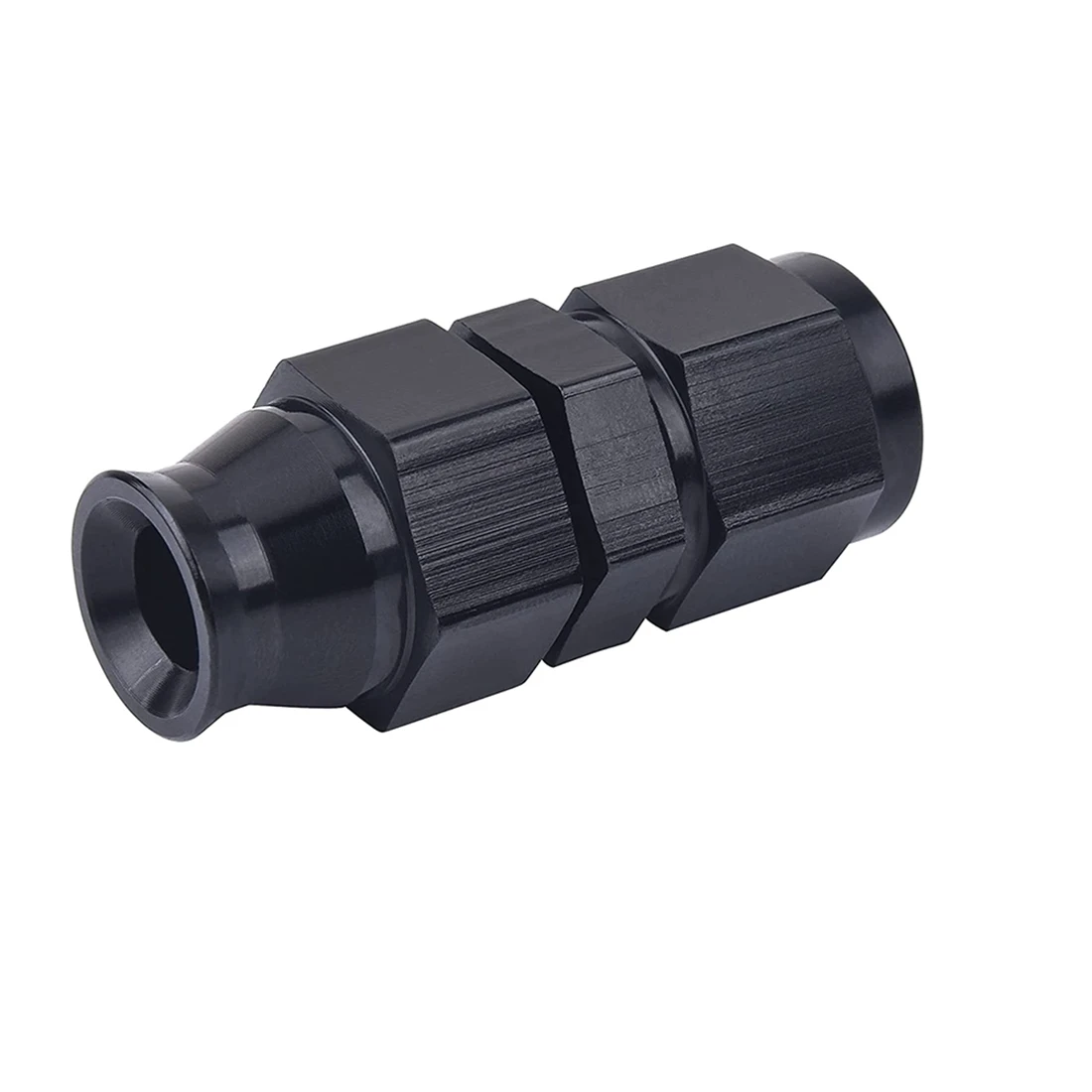 6AN Female Flare To Fuel Hardline Tube Fitting Adapter Connector Aluminum Alloy Black Anodized Straight-AU62
