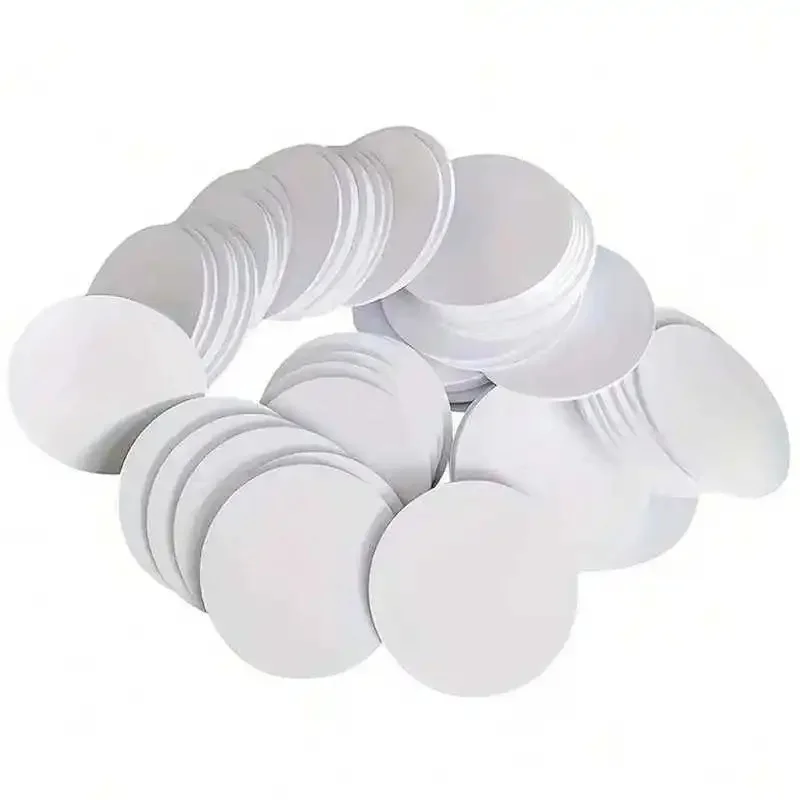 100PCS 25mm White Round NTAG215 NFC Tags 13.56MHz 504Bytes Self Adhesive Rewritable Waterproof Stickers for TagMo Amiibo