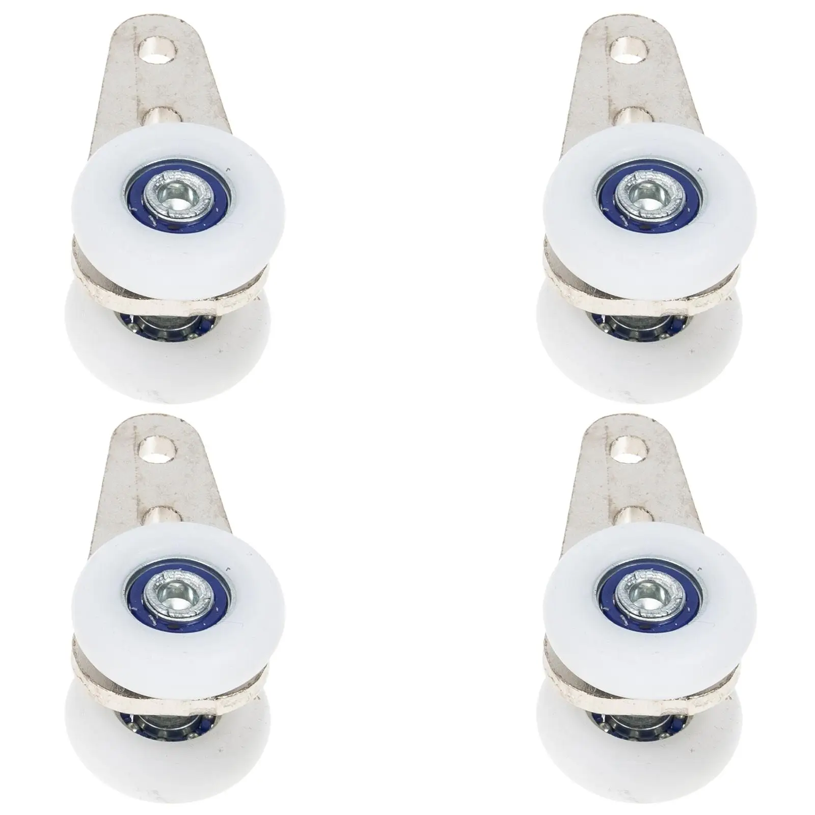 

4pcs Wardrobe Door Sliders Heavy Duty Smooth Silent Curtain Hanging Wheels for Furniture Replacement Window Bathrooms