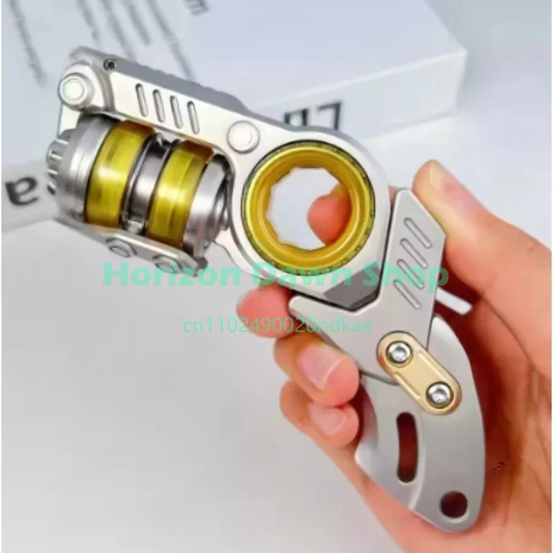 High Hardness Stainless Steel Fingertip Gyro - Aurora EDC Spinner with Tail Support for Stress Relief