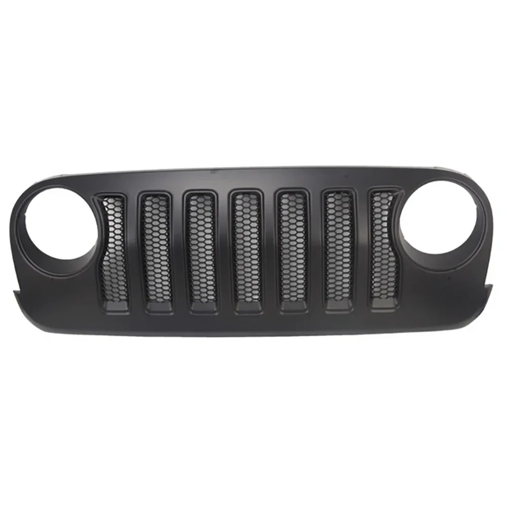 ترقية 2018 نظرة نمط الجبهة مصبغة ماتي الأسود التحديثية شبكة حماية السيارة ل جيب رانجلر JK 2007-2017 استبدال الشبكة الأصلية