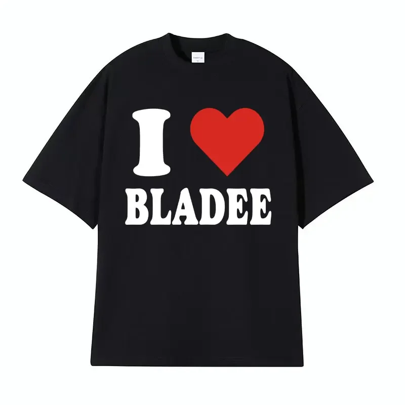 I Love Bladee Drain Gang Graphic Print T Shirts Men's Women Fashion Vintage T-shirt Casual Cotton Oversized Short Sleeve T Shirt