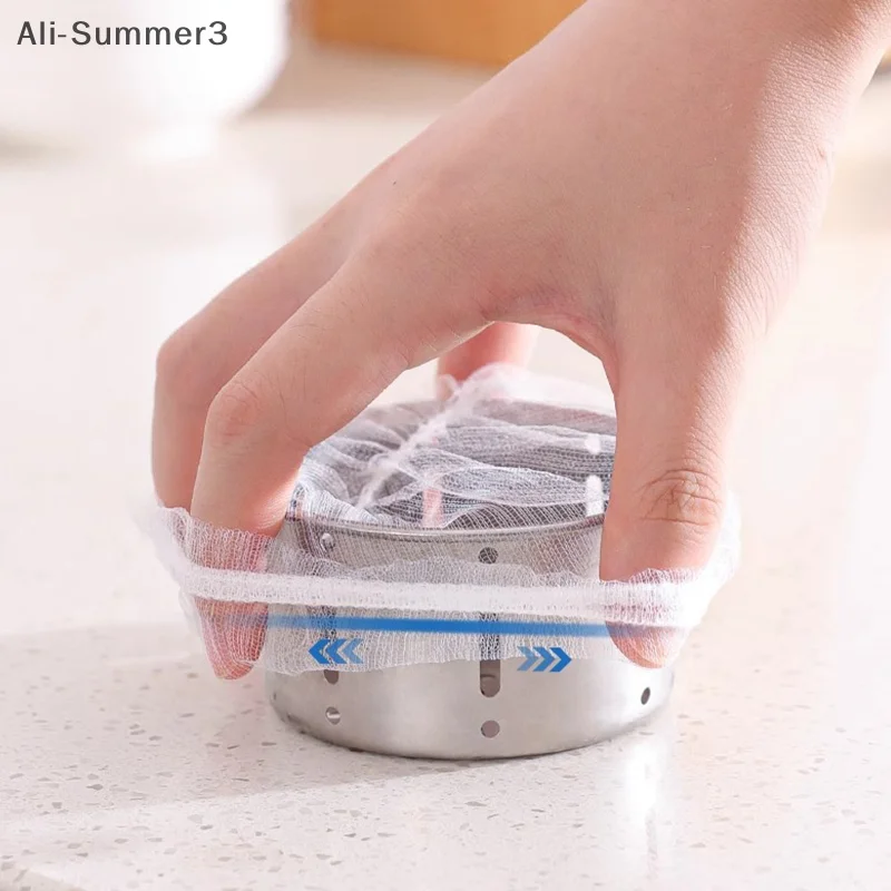 100 Pz/pacco Usa E Getta Lavello Filtro Cucina Fogna Rete Filtro Per La Spazzatura Sacchetto Lavello Filtro Bagno Scarico Capelli Anti-blocco rete