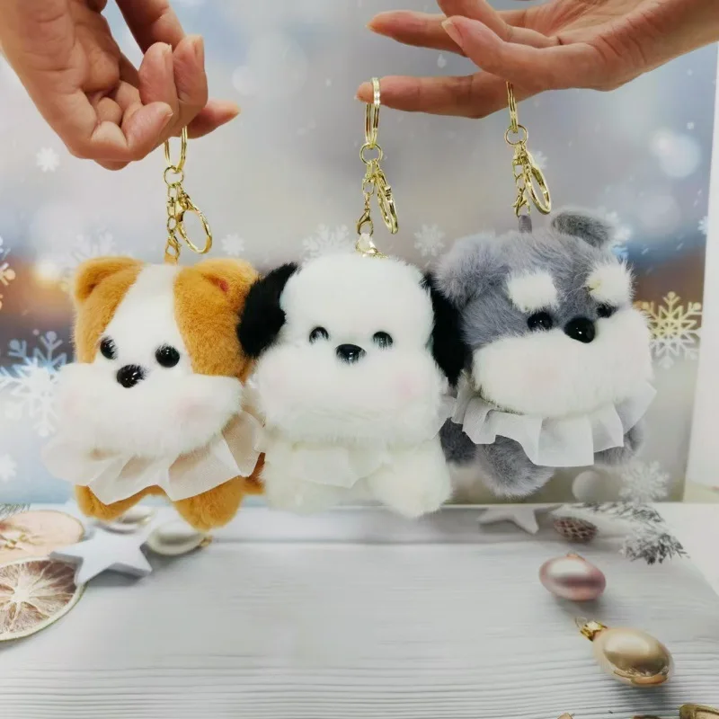 

Schnauzer Shiba Inu Cute Little Dog Doll Pendant Keychain Car Interior Decoration Bag Hanging Ornament