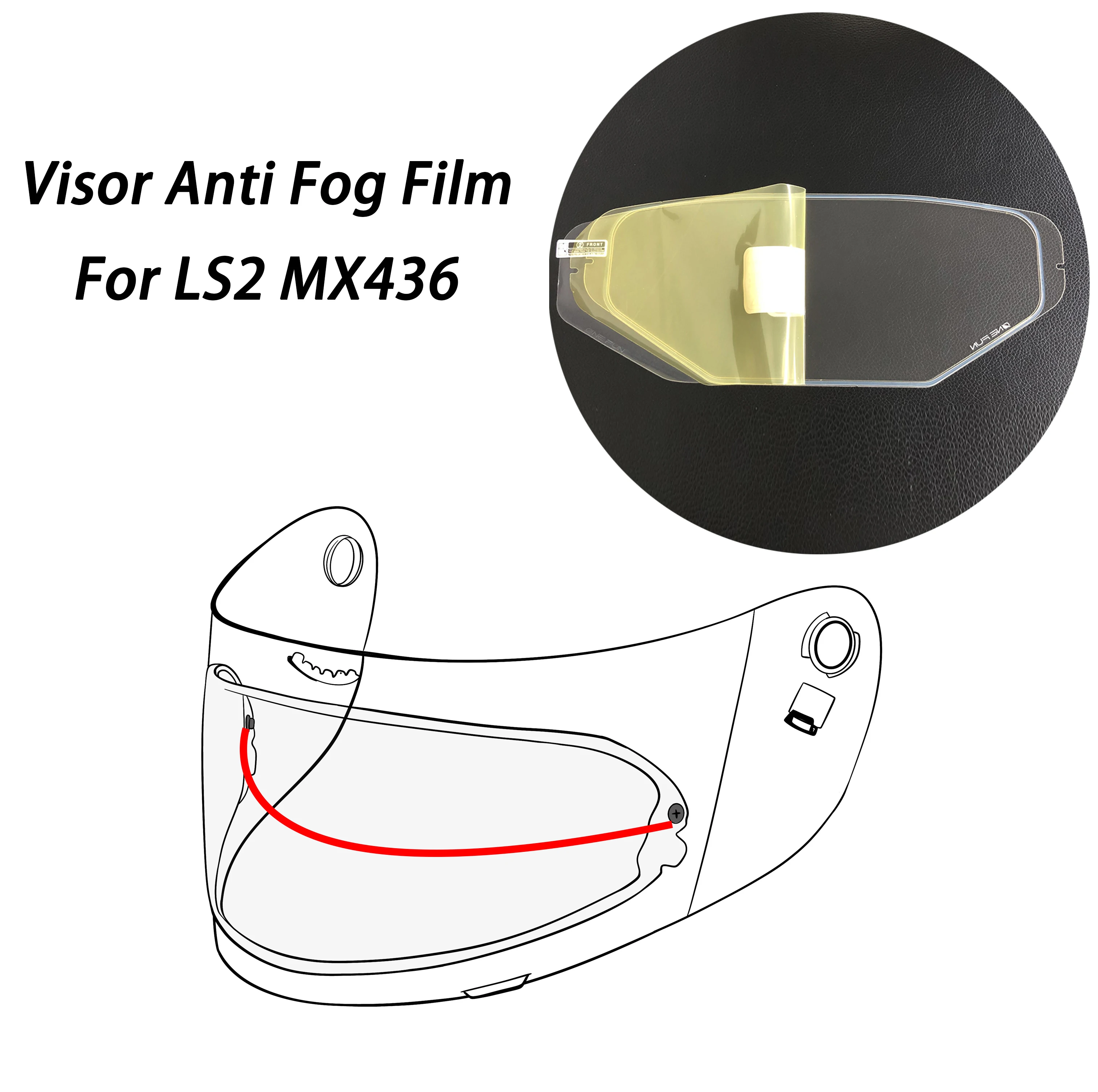Película antivaho para visera de casco, compatible con lentes LS2 MX436, película antiniebla, accesorios para casco de motocicleta