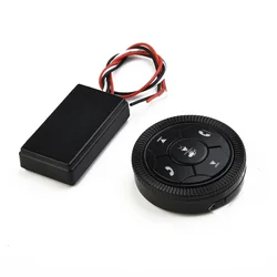 7-Key Car Steering Wheel Control Button Universal Car Steering Wheel GPS Wireless Button Key Volume Remote Control