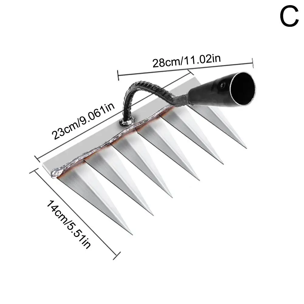 Imagem -05 - Steel Farm Tool For Gardening Weeding Rake Grading Level Solte o Solo Harrow Clean Leaves Collect Weeds Agricultural Tool
