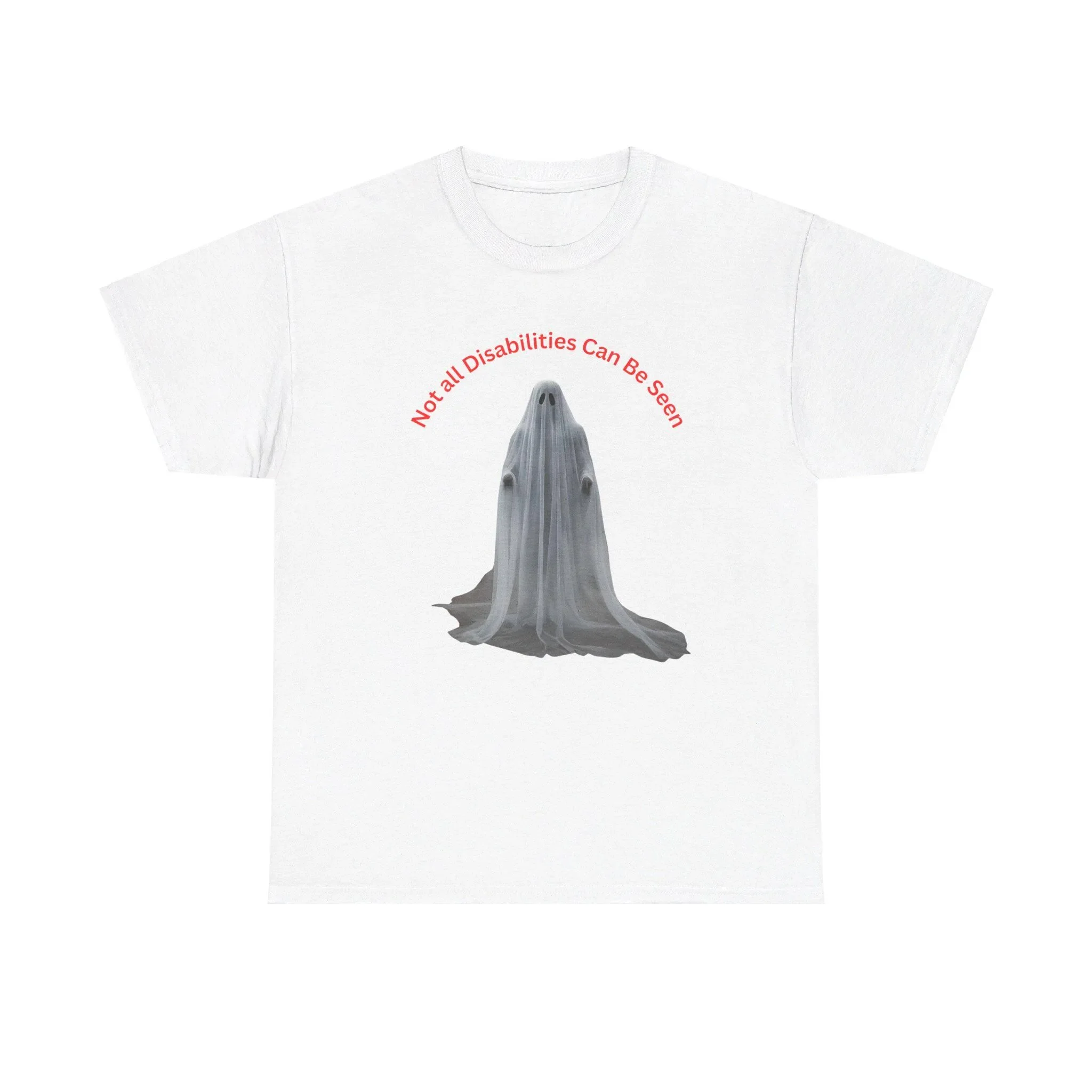 Invisible Disability Halloween Handicap on a Heavy Cotton T Shirt