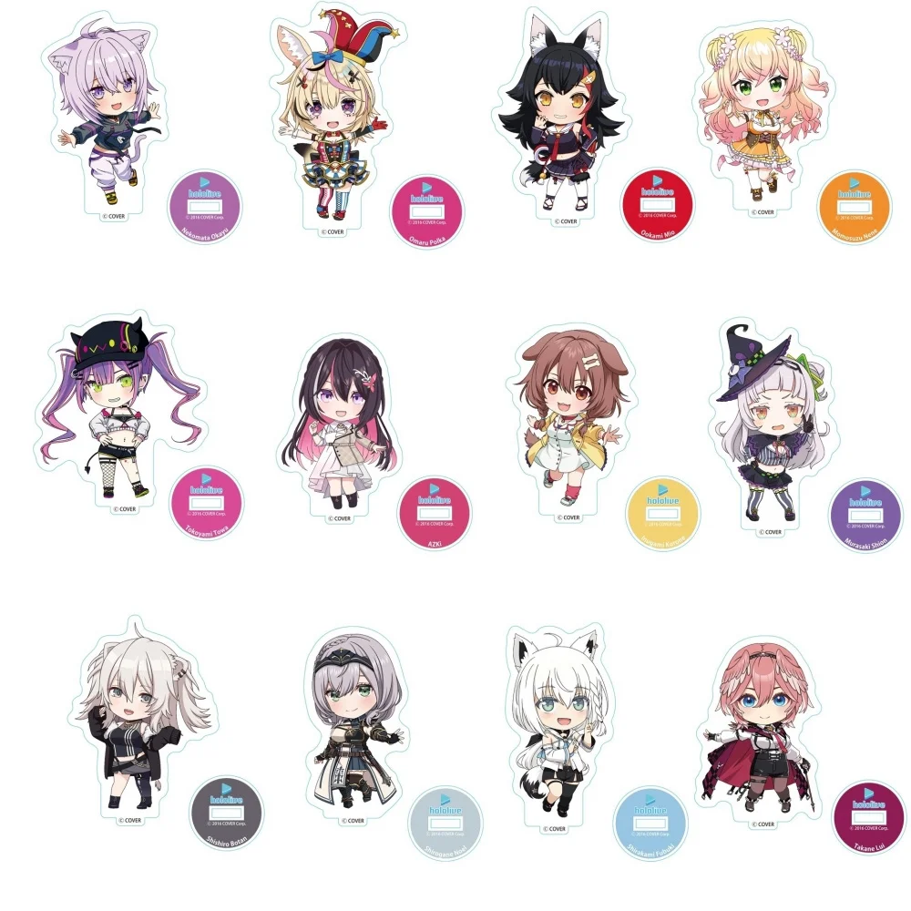 Trendy Anime Hololive Connect The World Acrylic Display Stand Model Office Desktop Sign Gift Doll Collection Props Figure