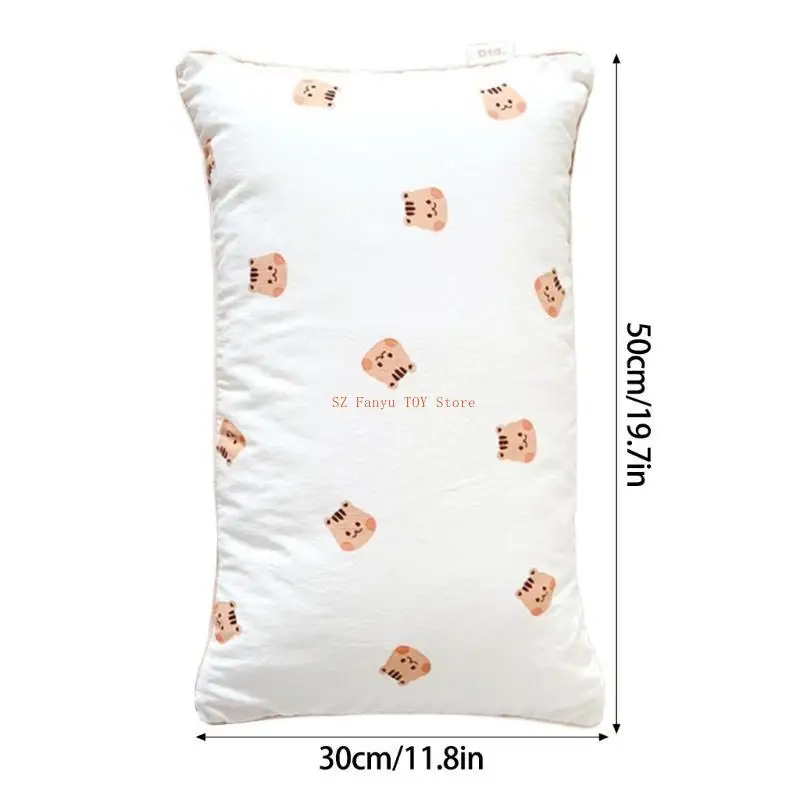 96GC Printed Animal Pattern Pillow Slip for Newborns Pillowcase Cotton Pillow Cover