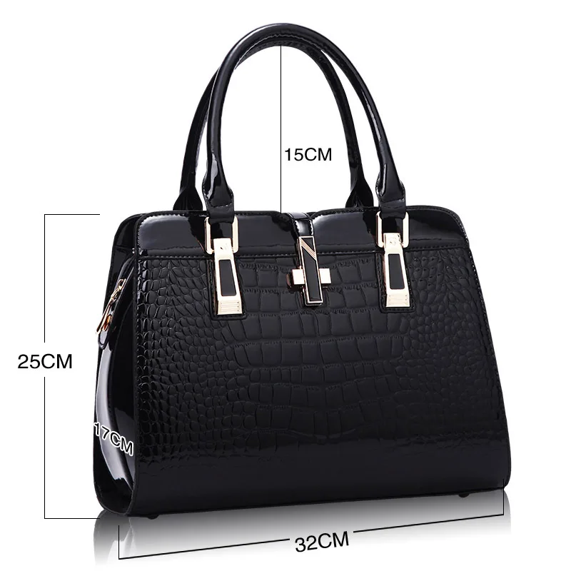 New fashion crocodile pattern women\'s handbag large capacity Versatile Single Shoulder Bag Messenger Bag