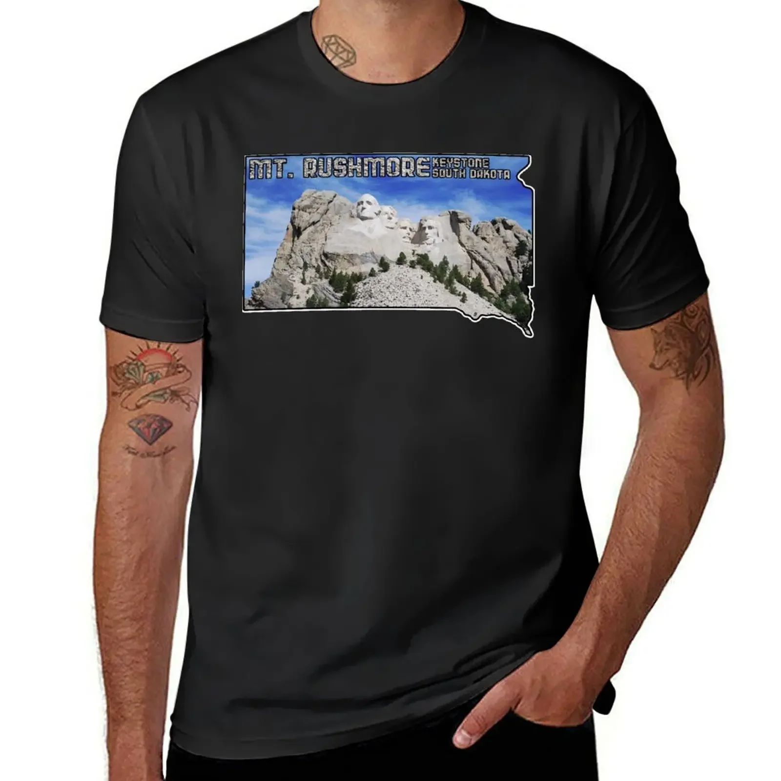 Mt. Rushmore (South Dakota) T-Shirt plus size clothes graphic t shirt vintage plain black t shirts men