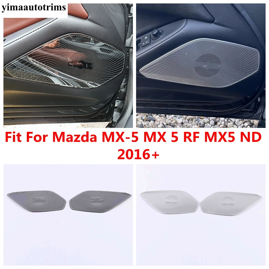 

Car Door Speaker Column Horn Loudspeaker Sound Frame Sequins Decor Cover Accessories For Mazda MX-5 MX 5 RF MX5 ND 2016 - 2020