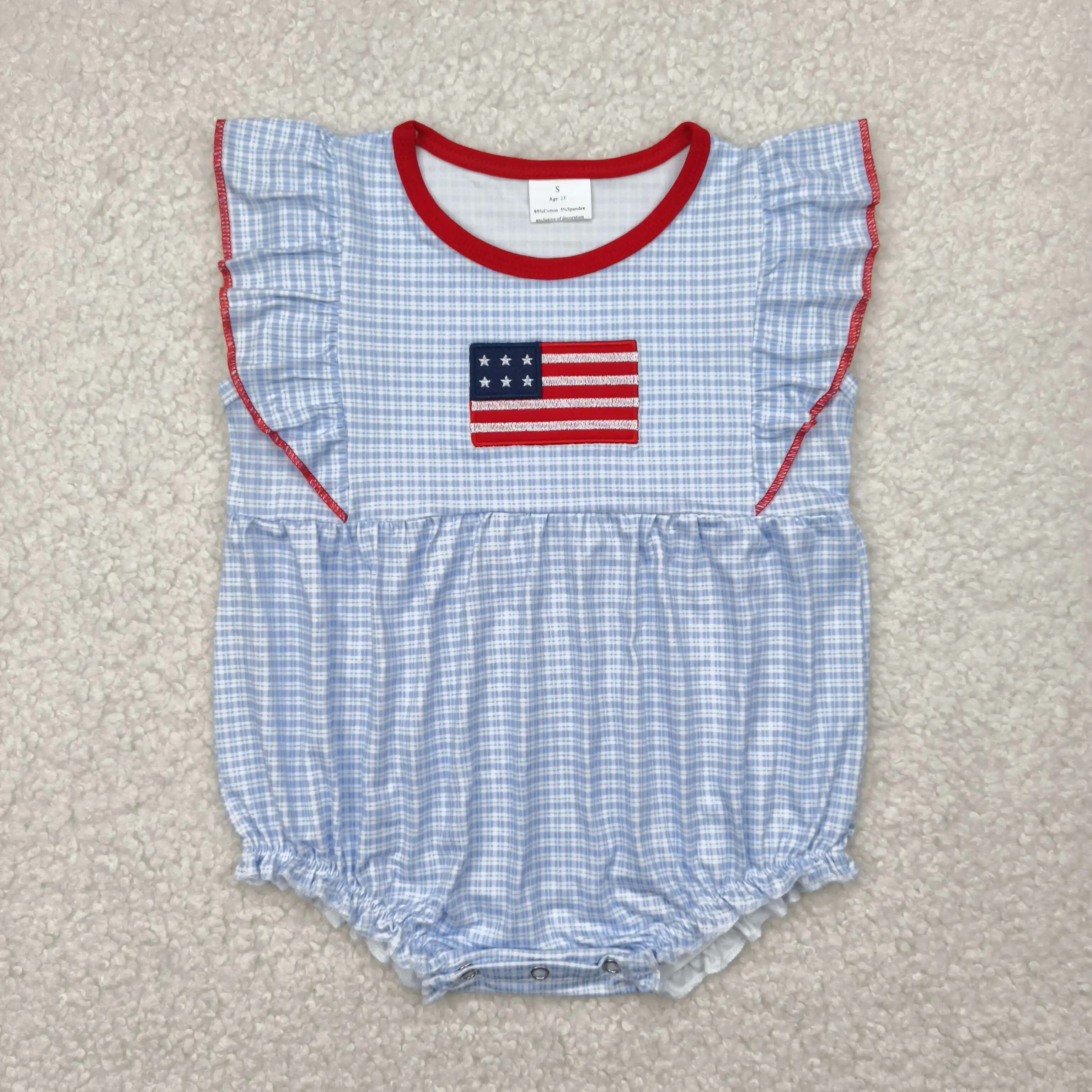 

Boutique Infant Baby Girls Romper Bows 4th Of July Flag Summer Toddler Baby Rompers Fashion Kids Girls Rompers Baby Girl Clothes