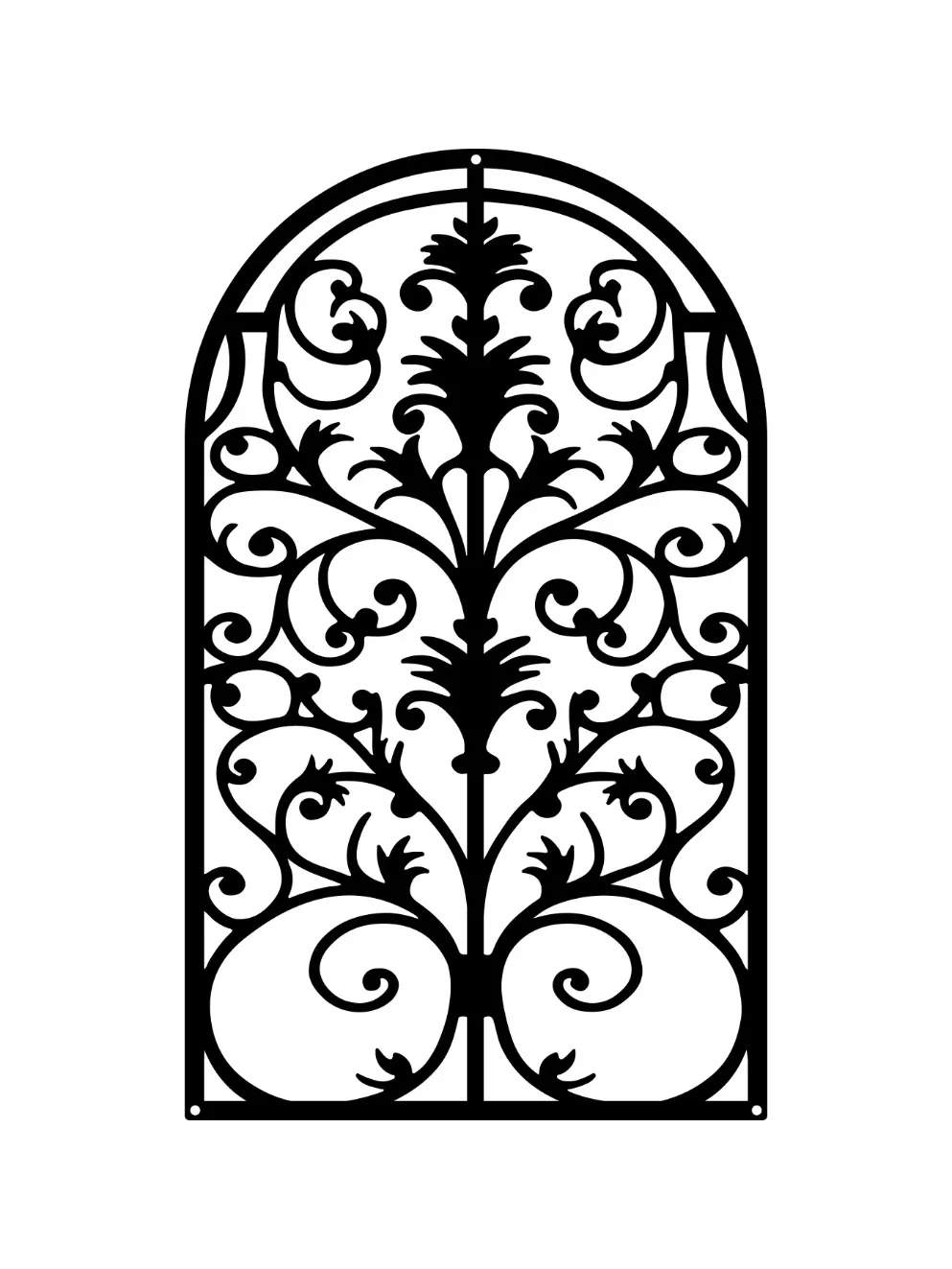 ديكور المنزل، نافذة زهرة فنية حديدية على الطراز الأوروبي، نافذة وهمية، زخرفة معلقة على الحائط الداخلي للغرفة - ديكور حائط معدني C #6