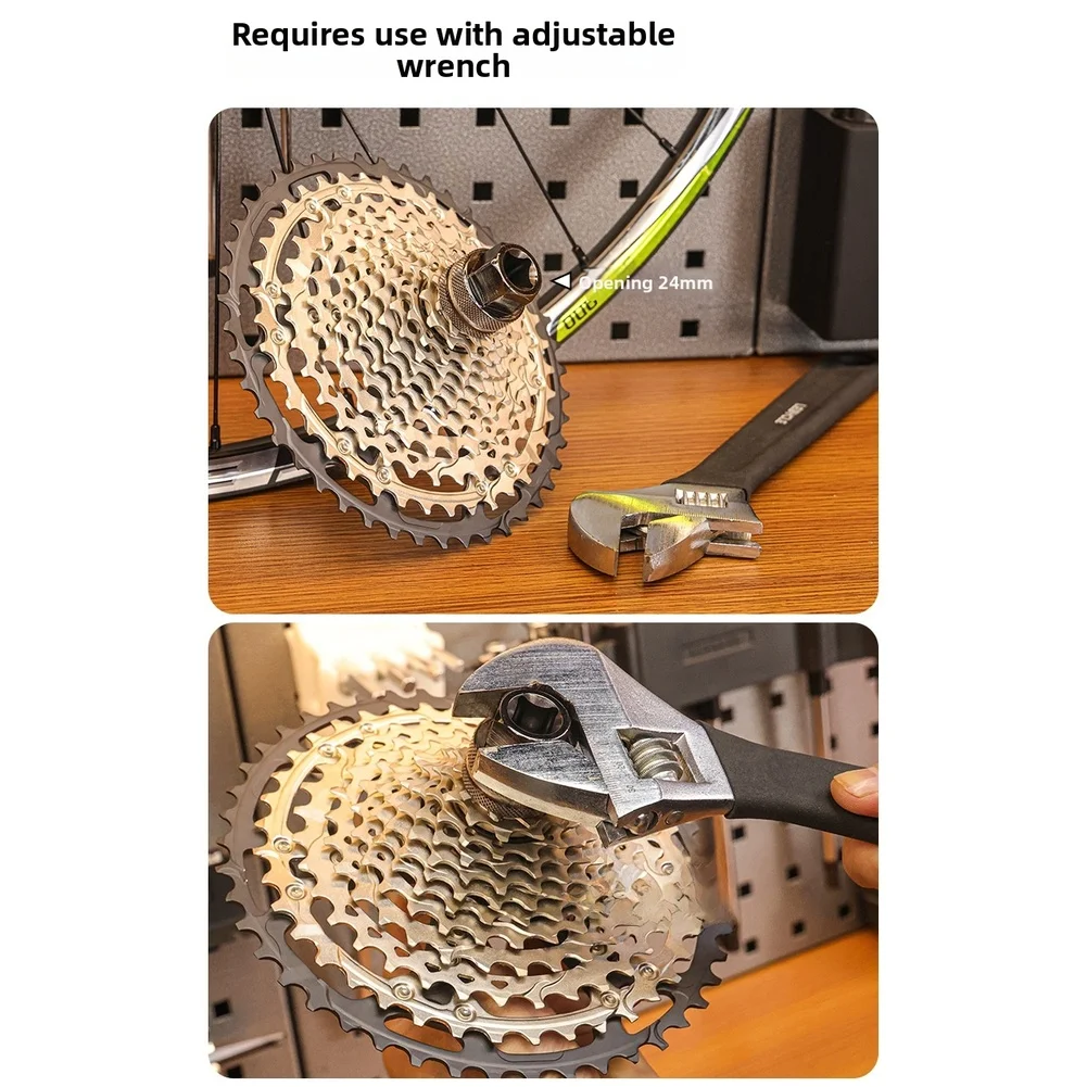 For Bike Shop Repair 9T Cassette Socket Freewheel Extractor 9T Cassette Socket Tool Cycling HRC45 Hardness Tested