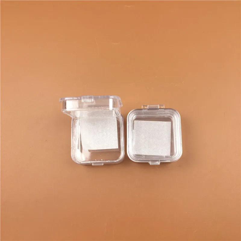 TJIRIS Handmade Membrane Tooth Box with Film 1/2 Inches Transparent Denture Box for Dental Crowns/Bridges