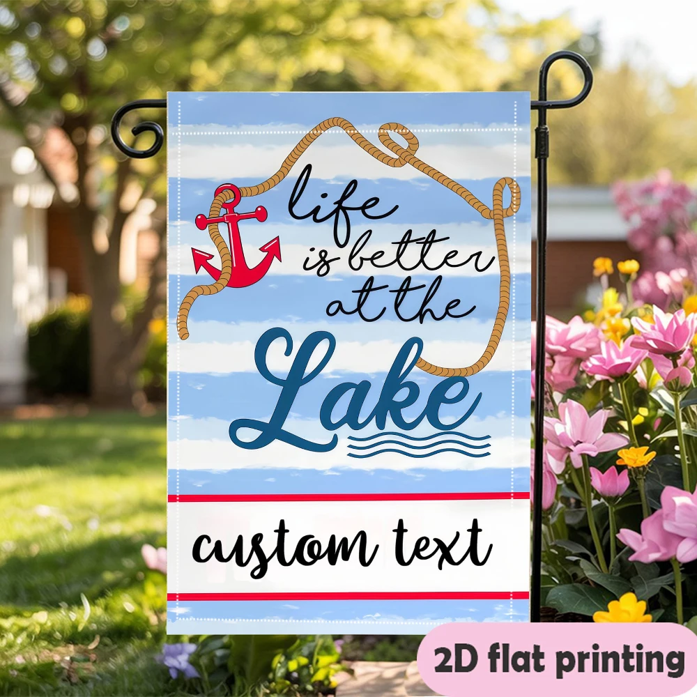 1pc double-sided Customizable Garden flag personalized custom text Suitable for outdoor and courtyard decoration 30*45cm(12x18in