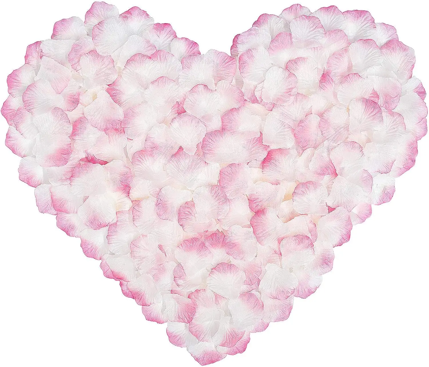 

Artificial Silk Rose Petals for Wedding, Party, Romantic Night, Anniversary Flower Decorations (Pink&White, 3000 PCS)