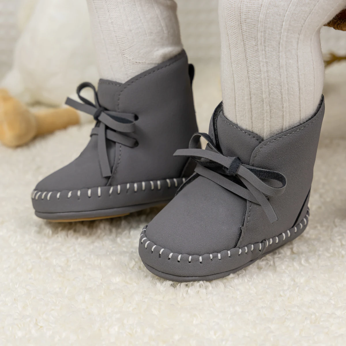 

Winter Non-Slip Sole Newborn Baby Shoes Boy Girl Toddler First Walkers Booties Cotton Comfort Warm Infant Crib Shoes
