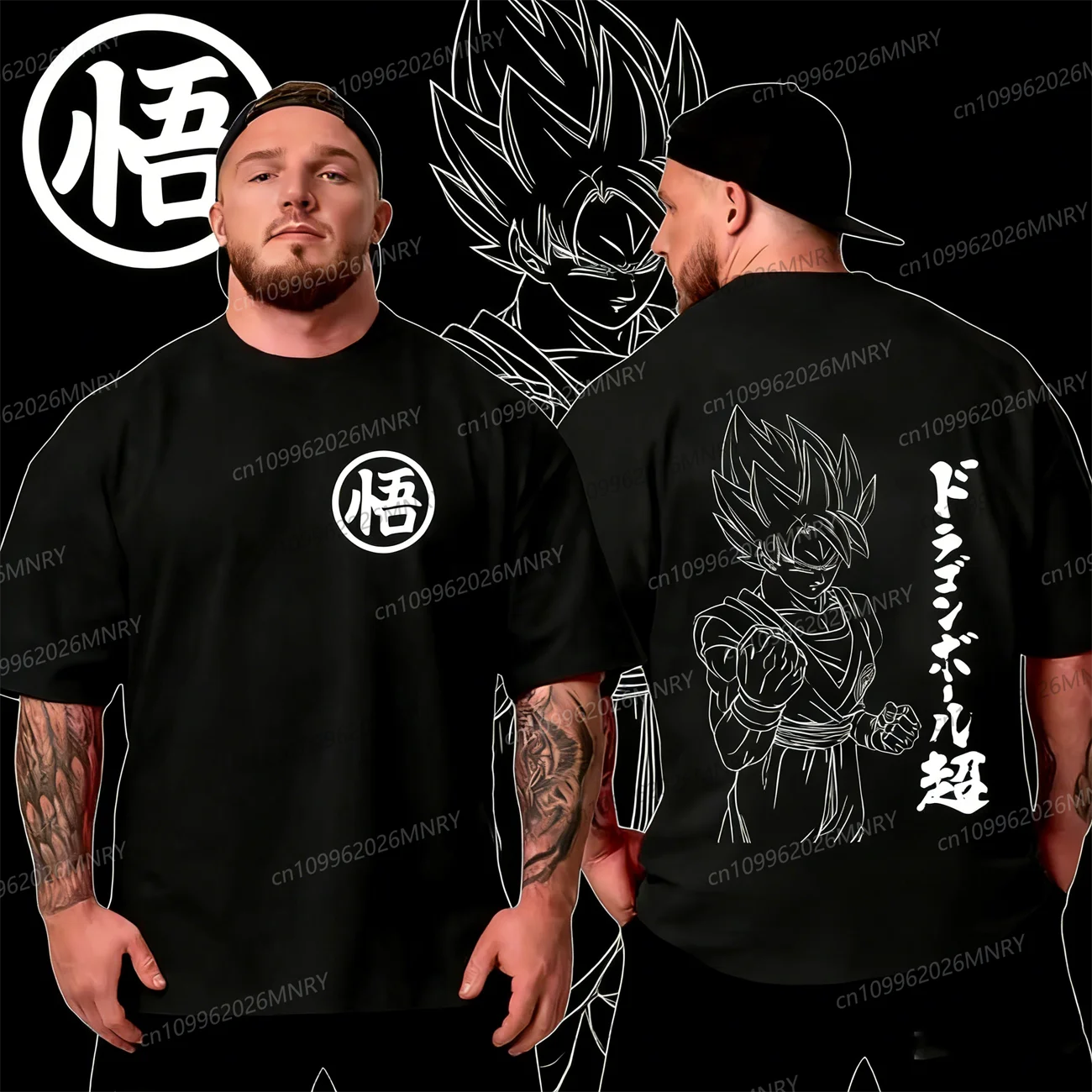

Dragon Ball Japan Animation Summer Children's clothing Street Fitness clothes for man Cotton Short Sleeves top Woman clothing