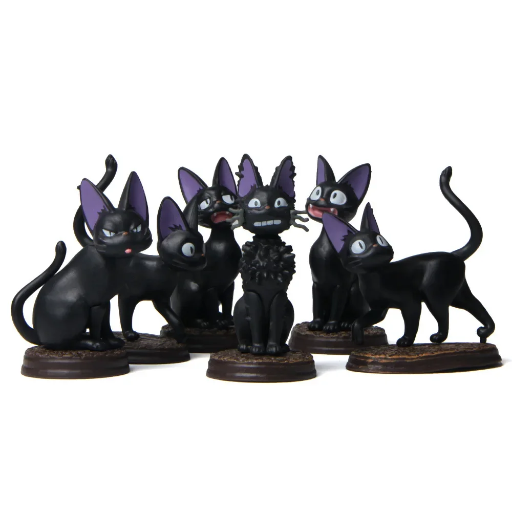 Random 1pc Black Cat  Anime Figures Cute Model Girl Birthday Gift Toys